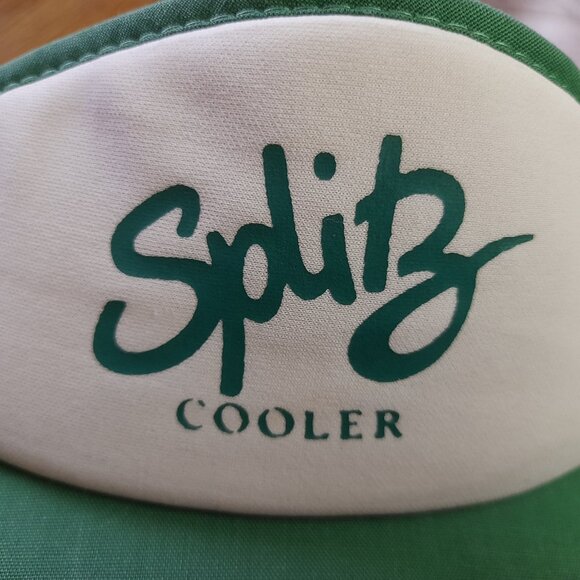 Vintage 80s Preppy Visor Hat "Splitz Cooler" Wine Spritzer - Young An Korea - Picture 4 of 16